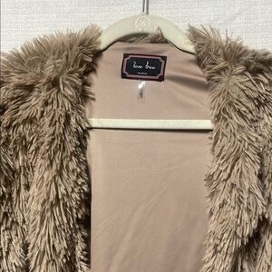 Love Tree Tan Teddy Jacket Luxurious Faux Fur